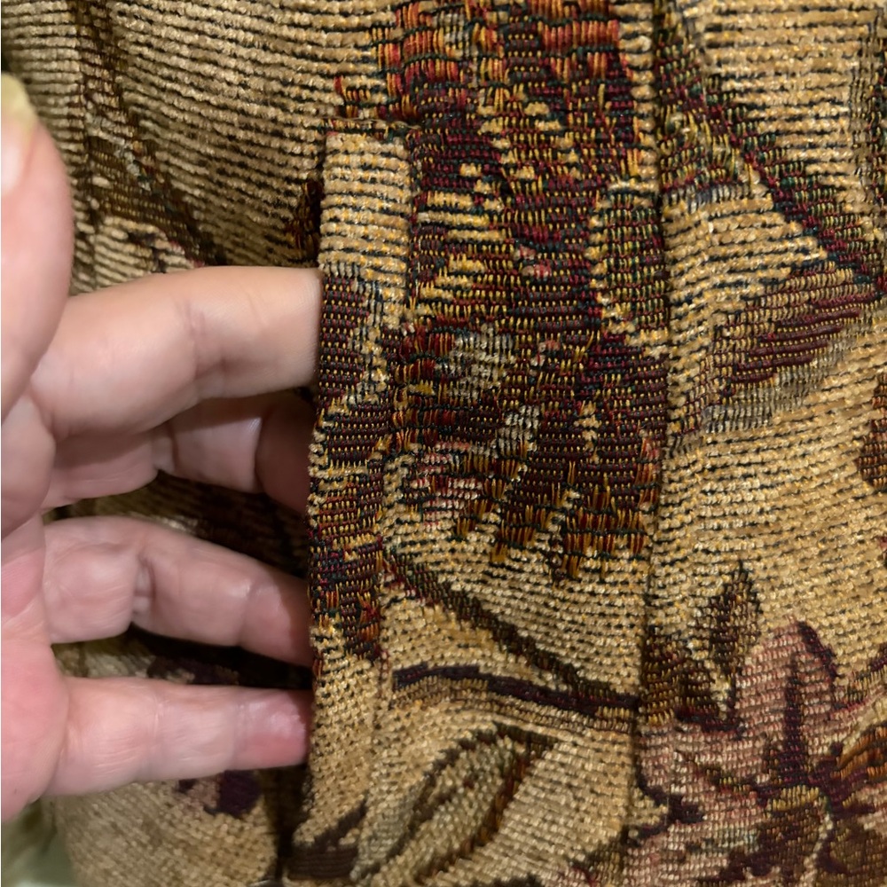 Penny Lane Tapestry Faux Fur Trim SZ S Y2K Boho Western Festival Streetwear VTG - Picture 8 of 12